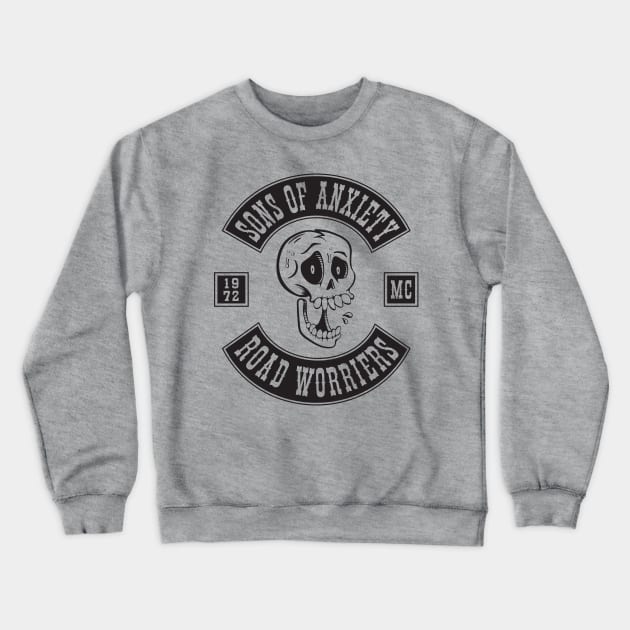 Sons of Anxiety Motorcycle Club Crewneck Sweatshirt by SchaubDesign